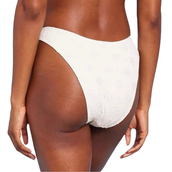 WILD FABLE ivory plus size XL/16 extra high cut very cheeky swim bikini bottom - Picture 6 of 10